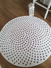 Абстрактный круглый ковер ручной работы GRADIENT BEIGE круг