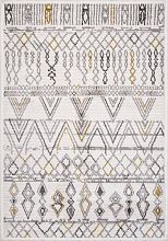 Пушистый круглый ковер JOLI-A A932AW P.WHITE / ANTRACITE