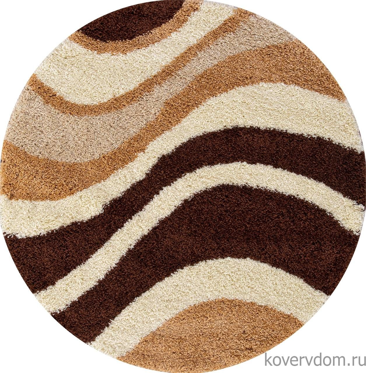Ковер SHAGGY ULTRA s607 BEIGE-BROWN Круг Ковер SHAGGY ULTRA s607 BEIGE-BROWN Круг
