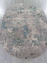 Овальный ковер бирюзовый LIMAN F477 GRAY-BLUE Овал