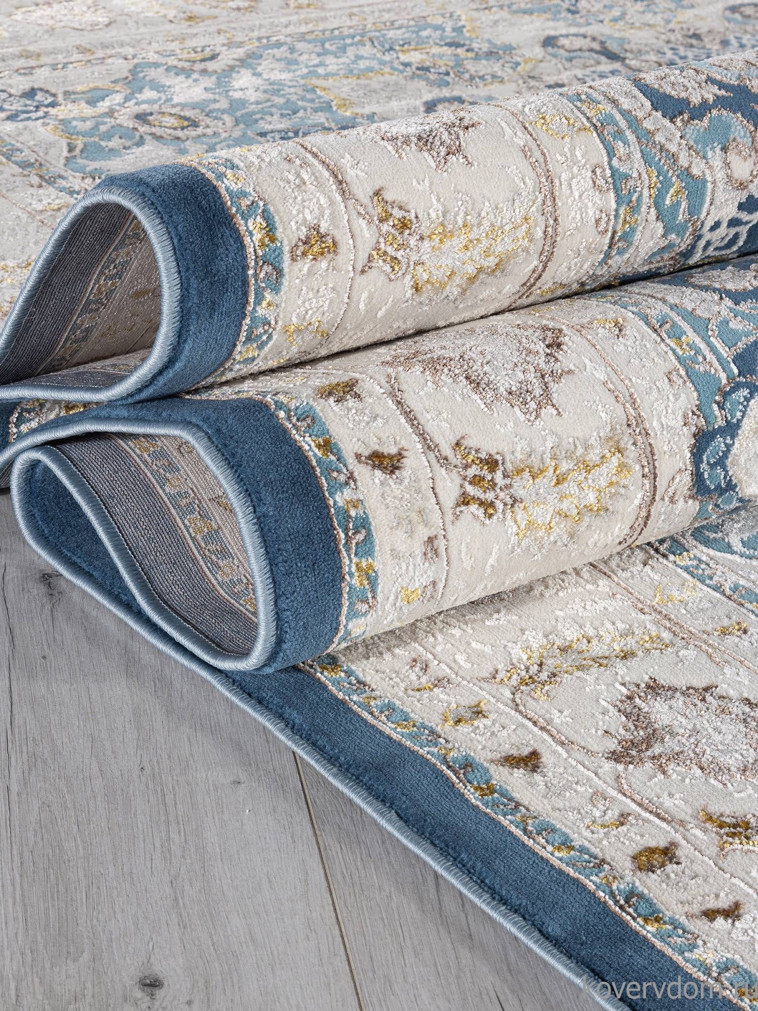 Ковер ZARINA A050B D.BLUE SHIRINK / CREAM