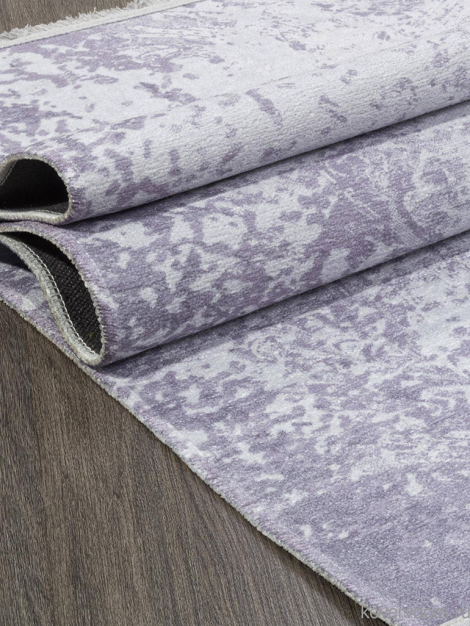 Ковер из полиэстера ЛОТУС AB189D ФИОЛЕТОВЫЙ / СЕРЫЙ