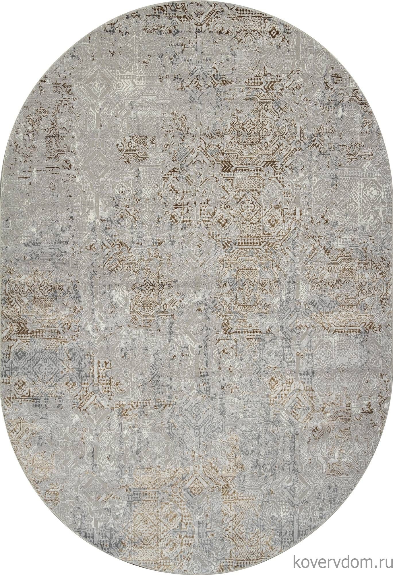 Ковер PALERMO F281 GRAY-GREEN Овал