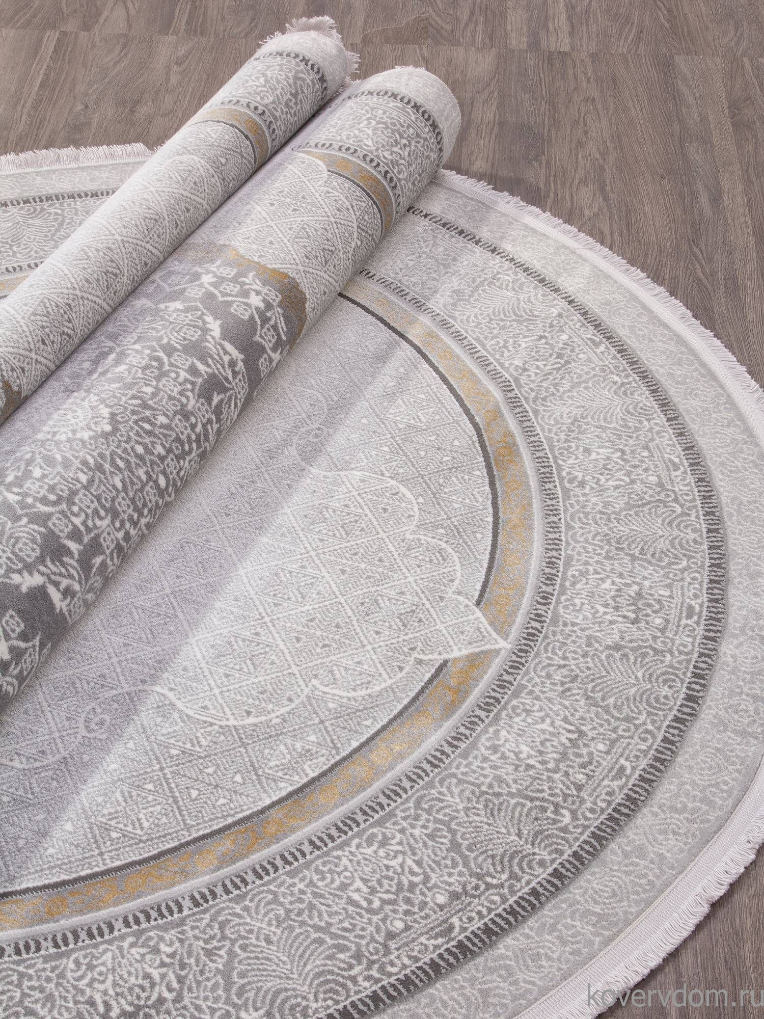 Ковер LISSABON SI001D GREY / GREY Овал