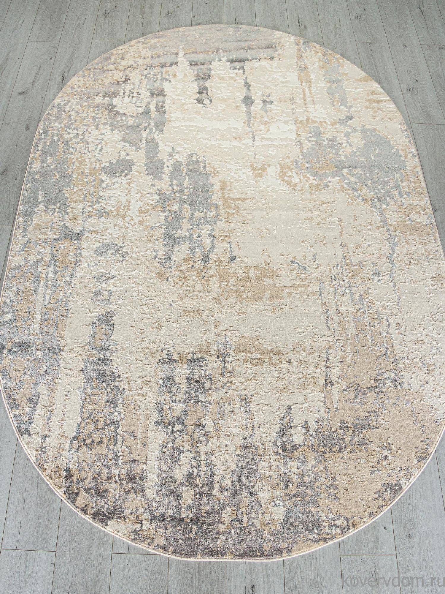 Ковер SIESTA M027A LIGHT BEIGE / TAUPE Овал