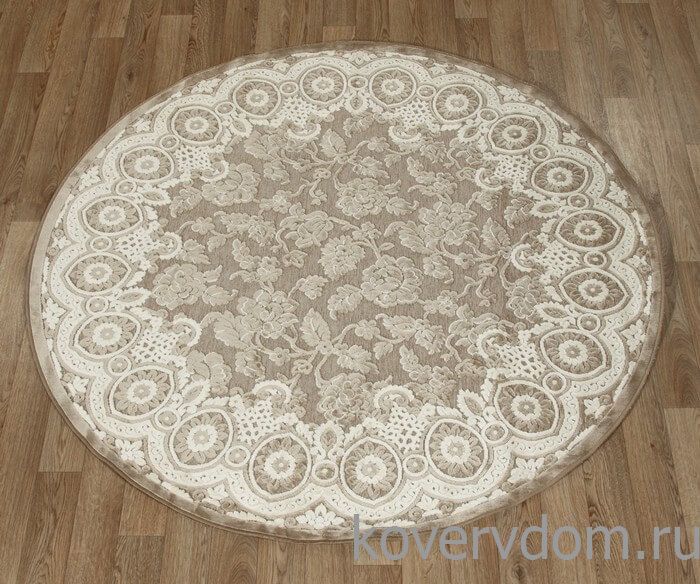 Рельефный ковер из вискозы GENOVA 38247 6525 90 КРУГ
