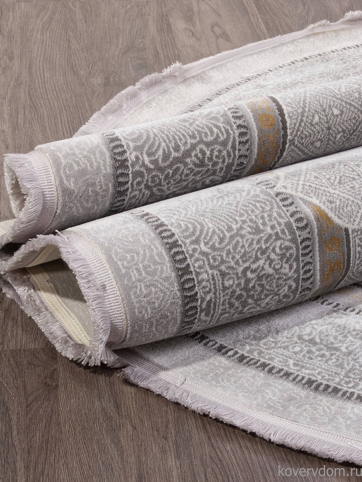 Ковер LISSABON SI001D GREY / GREY Овал