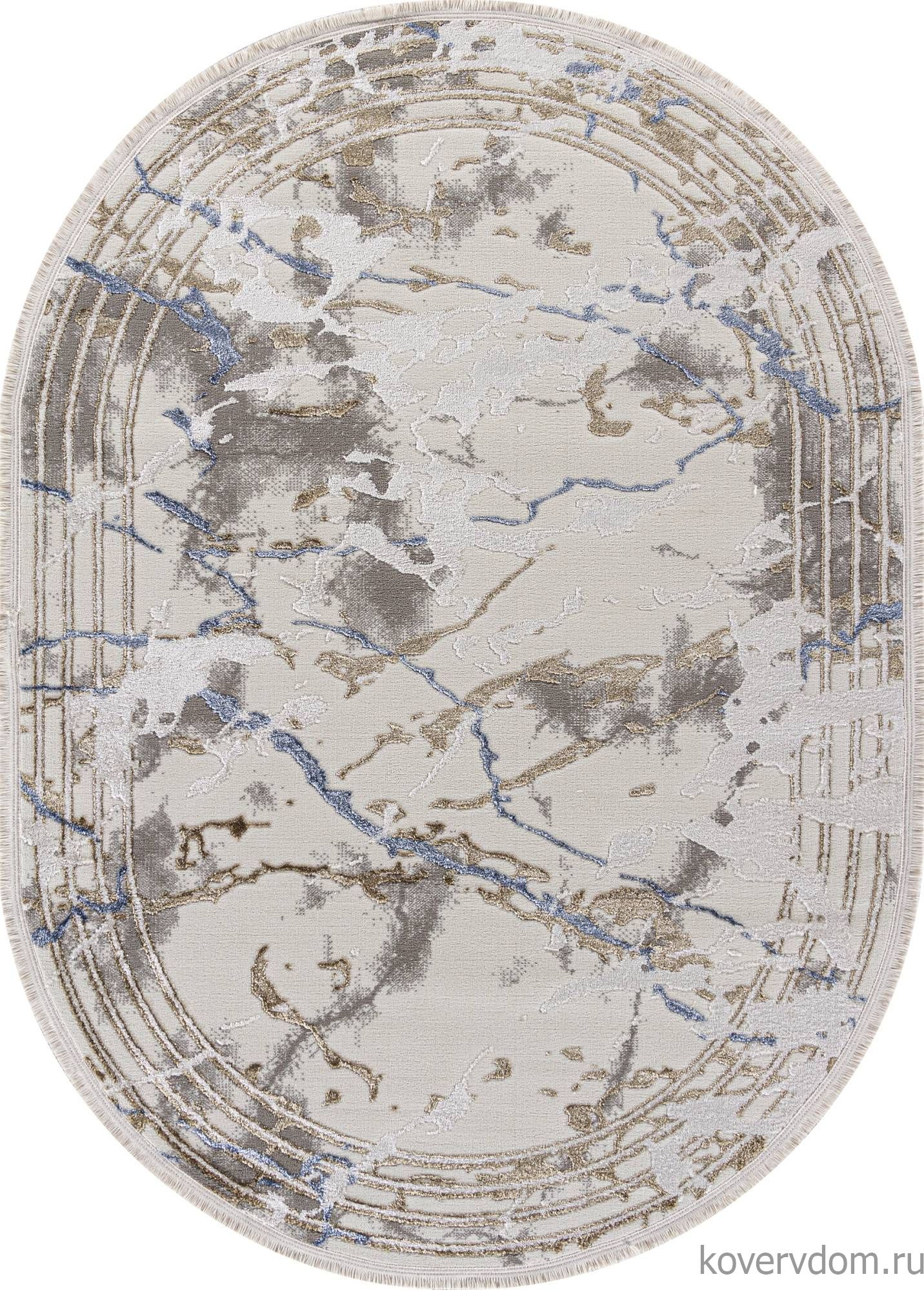 Ковер MOSSO 27243A GRY / BLUE Овал