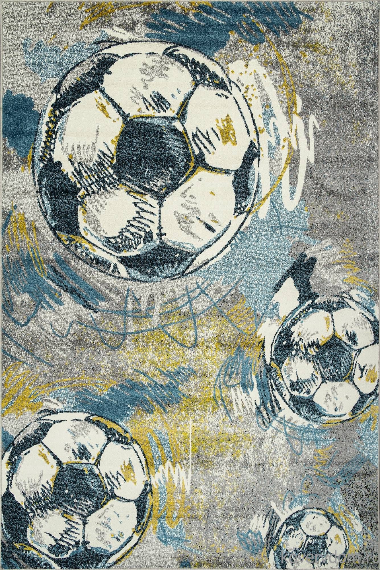 Ковер с футбольными мячами ORION C077 MULTICOLOR Ковер с футбольными мячами ORION C077 MULTICOLOR