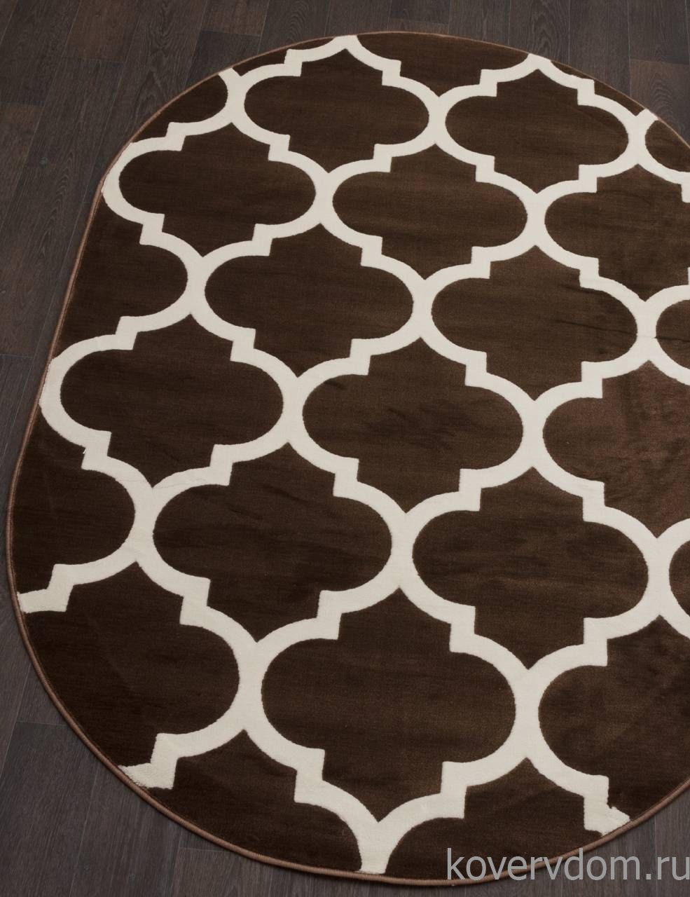 Ковер MEGA CARVING WK d422 BROWN Овал