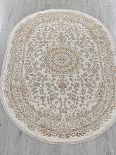 Ковер из Турции бежевый MOSSO 27239A CREAM / GOLD Овал
