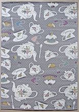 Пушистый круглый ковер SOFIT C042 LIGHT GRAY